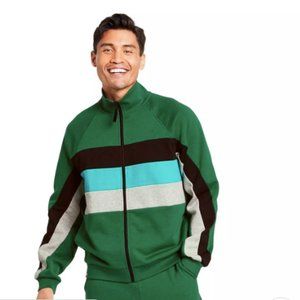 NEW Men's Color Block Stripe Zip-Up Track Jacket - LEGO® Collection x Target Gre